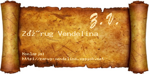 Zárug Vendelina névjegykártya